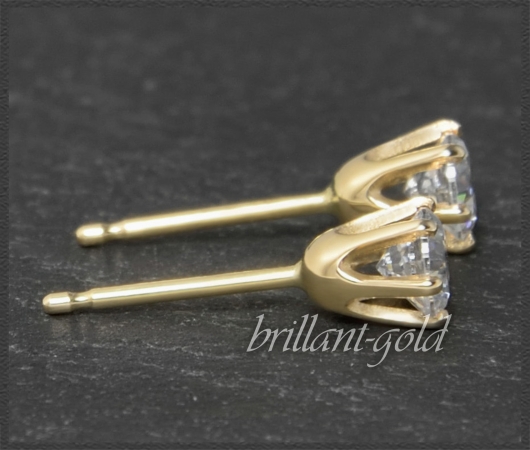 Brillant Stecker mit 1,05ct; River & Si3, 585 Gold